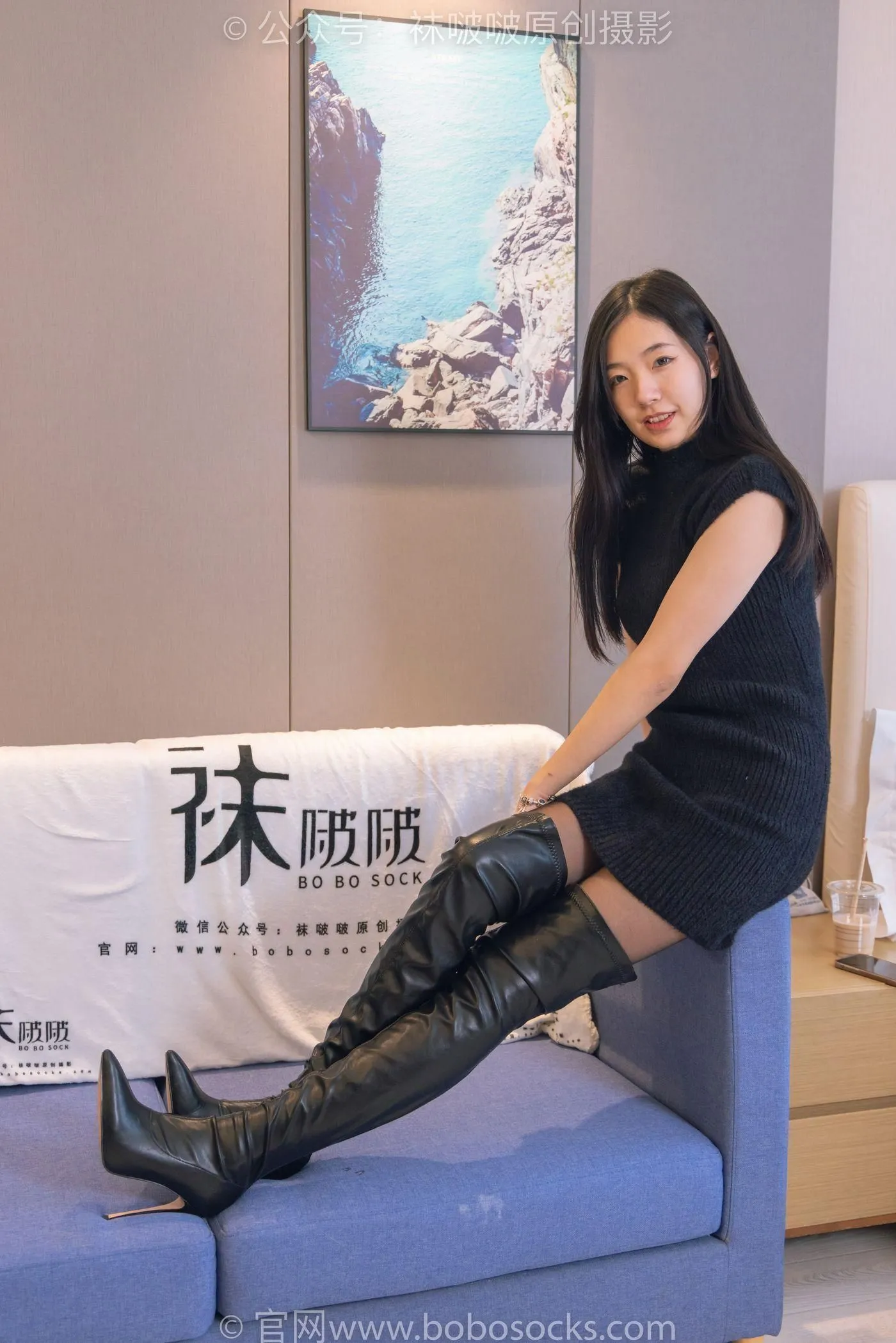 [BoBoSocks袜啵啵]NO.194 小甜豆-高跟长靴、凉鞋、黑丝、裸足 [140P]插图1